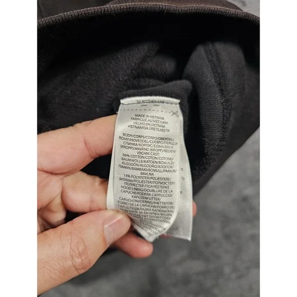 Polo Ralph Lauren Hoodie Mens Large Black Full Zip Fleece Sweatshirt Pony Jacket